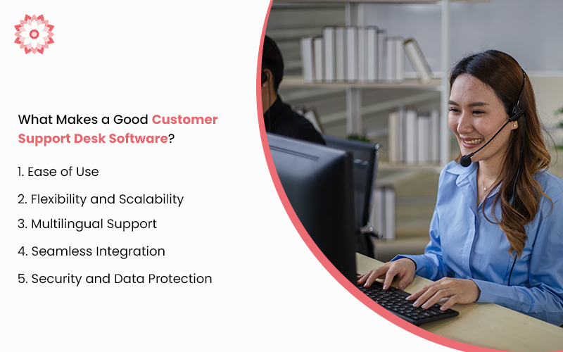 What makes a good customer support desk software infographic