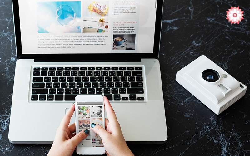 Online Shopping Website on Laptop